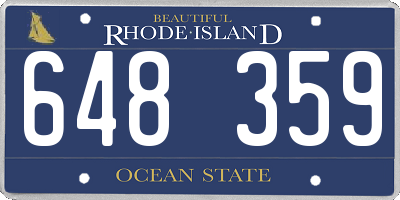 RI license plate 648359