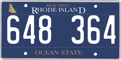 RI license plate 648364