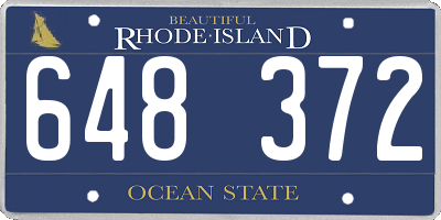 RI license plate 648372
