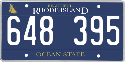 RI license plate 648395