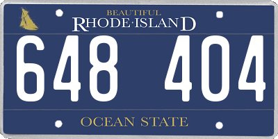 RI license plate 648404