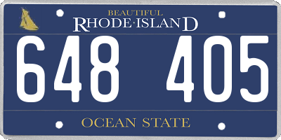 RI license plate 648405