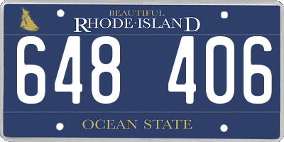 RI license plate 648406