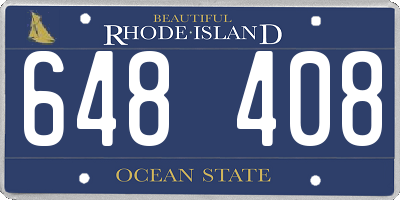 RI license plate 648408