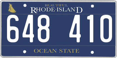 RI license plate 648410