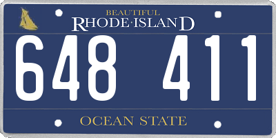RI license plate 648411