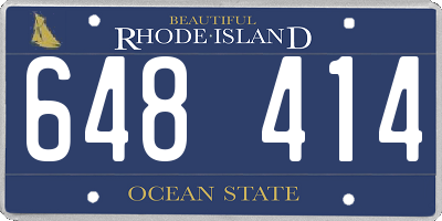 RI license plate 648414