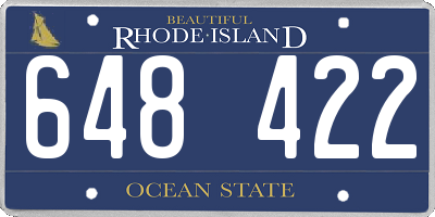 RI license plate 648422