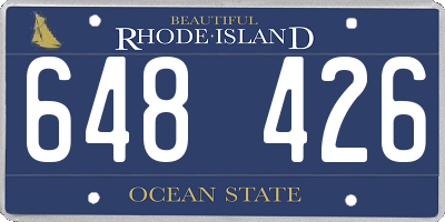 RI license plate 648426