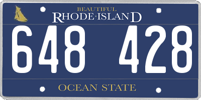 RI license plate 648428