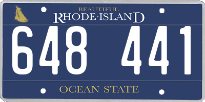 RI license plate 648441