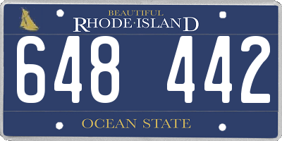 RI license plate 648442
