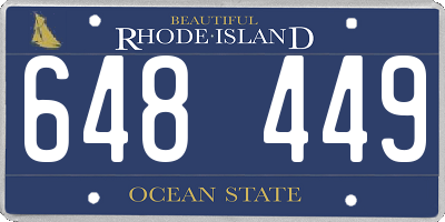 RI license plate 648449