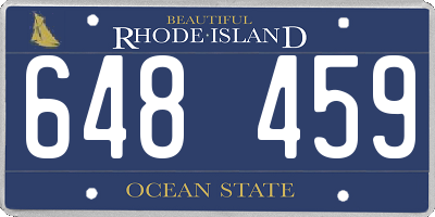 RI license plate 648459