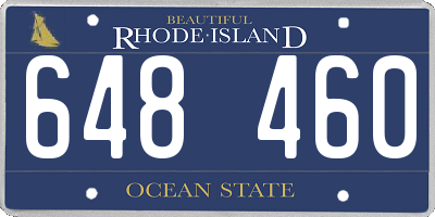 RI license plate 648460
