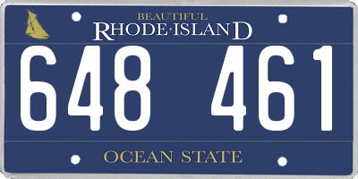 RI license plate 648461