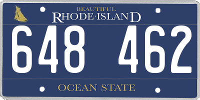 RI license plate 648462