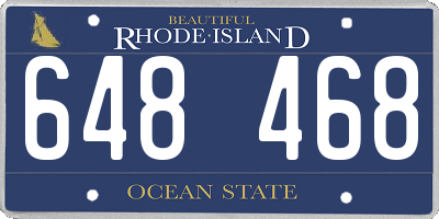 RI license plate 648468