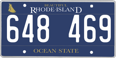 RI license plate 648469