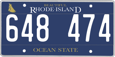 RI license plate 648474