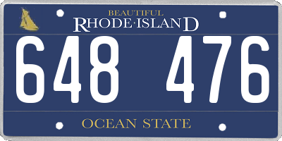 RI license plate 648476