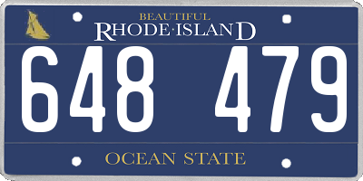 RI license plate 648479
