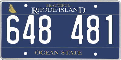 RI license plate 648481