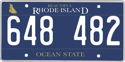 RI license plate 648482