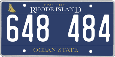 RI license plate 648484
