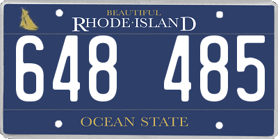 RI license plate 648485