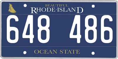 RI license plate 648486