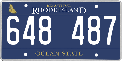 RI license plate 648487