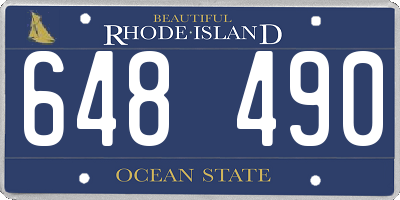 RI license plate 648490