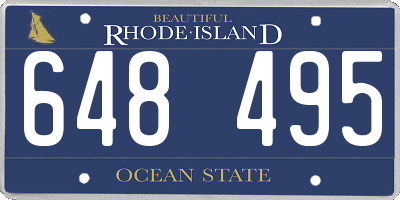 RI license plate 648495
