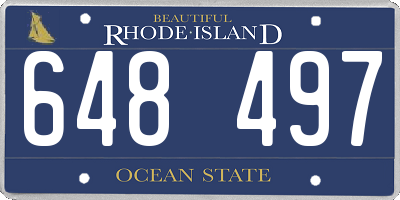 RI license plate 648497