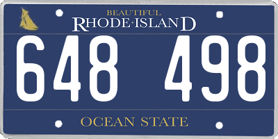 RI license plate 648498
