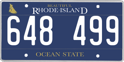 RI license plate 648499
