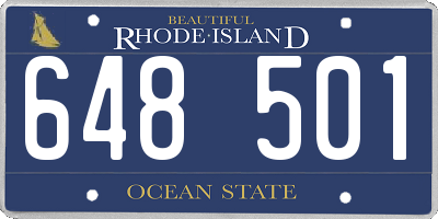 RI license plate 648501
