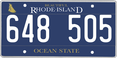 RI license plate 648505
