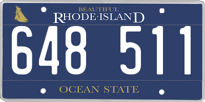 RI license plate 648511