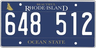 RI license plate 648512