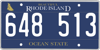 RI license plate 648513