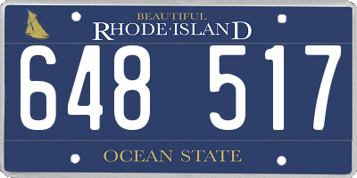 RI license plate 648517