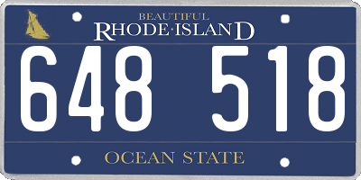 RI license plate 648518