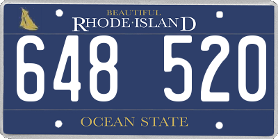 RI license plate 648520
