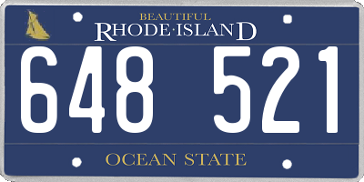 RI license plate 648521