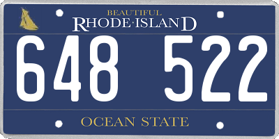 RI license plate 648522