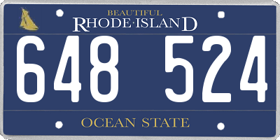 RI license plate 648524