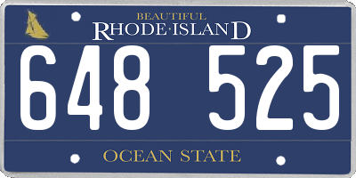 RI license plate 648525