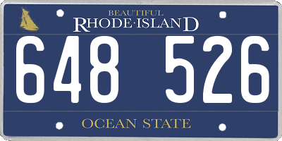 RI license plate 648526